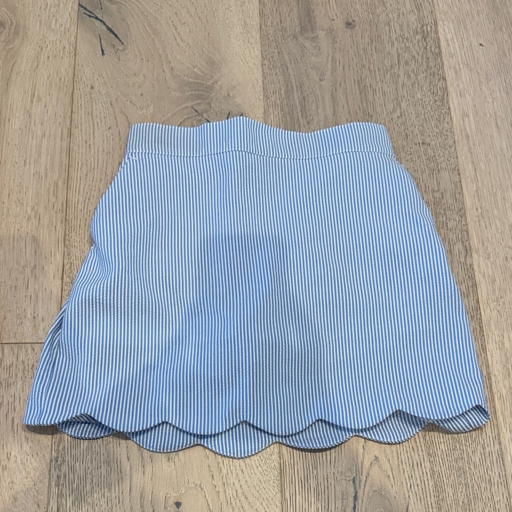 Vineyard Vines Blue and White Striped Mini Skirt